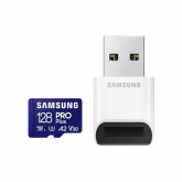 Memory Card microSDXC Samsung PRO Plus MB-MD128SB/WW 128GB, Class 10, UHS-I U3, V30, A2 + Adaptor USB