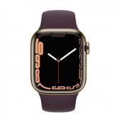 Smartwatch Apple Watch Series 7, 1.69inch, curea silicon, Gold-Dark Cherry