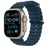 Smartwatch Apple Watch Ultra 2 Titanium, 1.92inch, 4G, Curea Silicon, Beige-Blue Ocean