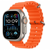 Smartwatch Apple Watch Ultra 2 Titanium, 1.92inch, 4G, Curea Silicon, Beige-Orange Ocean Band
