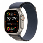 Smartwatch Apple Watch Ultra 2 Titanium, 1.92inch, 4G, Curea Nailon Large, Beige-Blue Alpine Loop