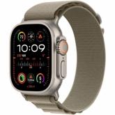 Smartwatch Apple Watch Ultra 2 Titanium, 1.92inch, 4G, Curea Nailon Small, Beige-Olive Alpine Loop