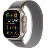 Smartwatch Apple Watch Ultra 2 Titanium, 1.92inch, 4G, Curea Nailon M/L, Beige-Green/Grey Trail Loop