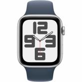 Smartwatch Apple Watch SE 2 (2023) Aluminium, 1.57inch, 4G, Curea Silicon M/L, Silver - Storm Blue