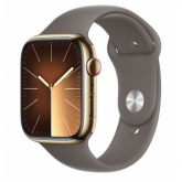 Smartwatch Apple Watch Series 9 Stainless Steel, 1.69inch, 4G, Curea Silicon M/L, Gold-Clay