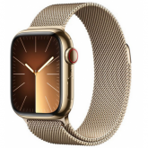 Smartwatch Apple Watch Series 9 Stainless Steel, 1.69inch, 4G, Curea Metal, Gold-Milanese Loop