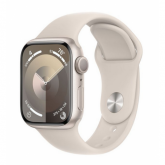 Smartwatch Apple Watch Series 9 Aluminium, 1.9inch, 4G, Curea Silicon S/M, Starlight-Starlight