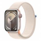 Smartwatch Apple Watch Series 9 Aluminium, 1.9inch, 4G, Curea Nailon, Starlight-Starlight Loop