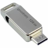 Stick memorie Goodram ODA3 128GB, USB-A/USB-C, Silver