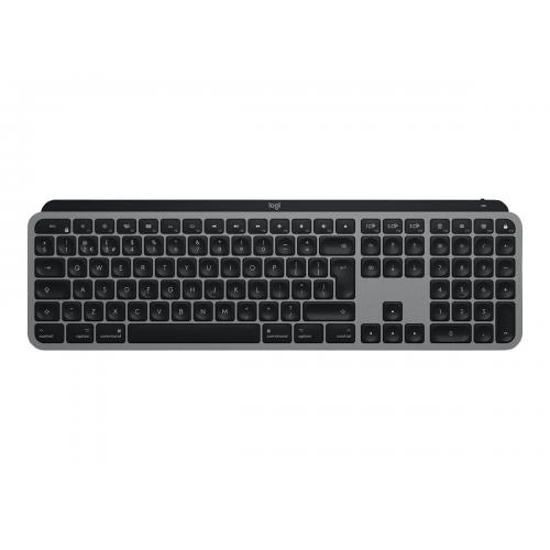LOGITECH MX Keys for Mac Advanced Wireless Illuminated Keyboard - SPACE GREY - US INT'L - 2.4GHZ/BT - EMEA