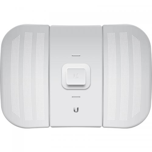 Ubiquiti Networks LiteBeam M5 with InnerFeed Technology, 125 mph / 200 km/h, 39.76 lbf @ 125 mph / 176.86 N @ 200 km/h, Outdoor UV stabilized plastic, 24 V, 0.2 A PoE adapter (included), 1 x 10/100 Ethernet port, 5150 - 5875 MHz, 14.25 x 10.51 x 7.24