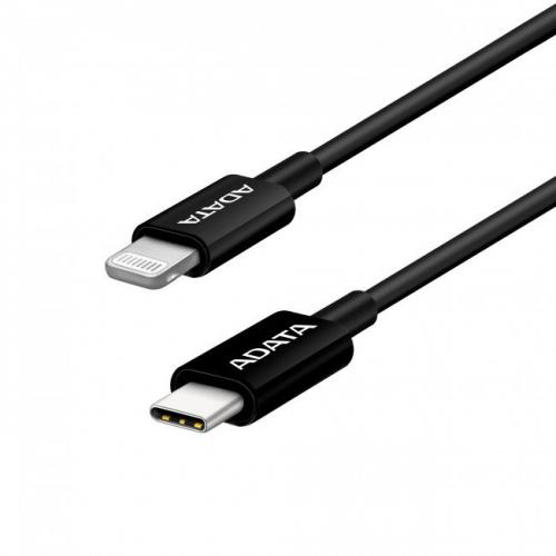 Cablu de date A-DATA AMFICPL-1M-CBK, USB-C - Lightning, 1m, Black