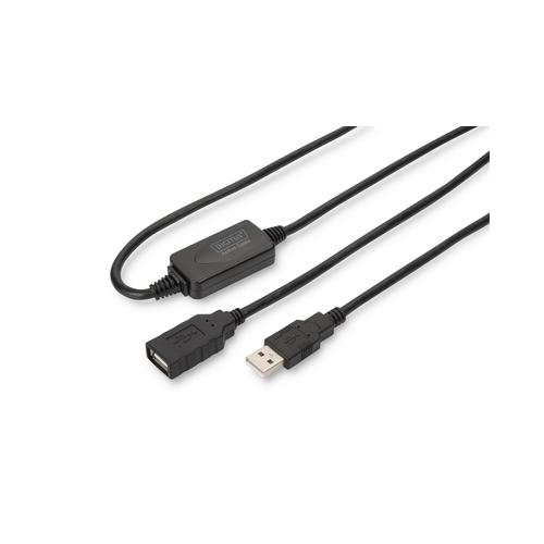 Cablu Digitus DA-73101, USB - USB, 15m, Black