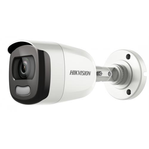 Camera de supraveghere Hikvision Turbo HD Bullet DS-2CE10DFT-F (2.8mm); 2MP, Color Vu - imagini color pe timp de noapte, senzor: 2 MP CMOS, rezolutie: 1920 × 1080@25fps, iluminare: 0.0005 Lux @ (F1.0, AGC ON), 0 Lux cu lumina alba, lentila fixa: 2.8mm, di