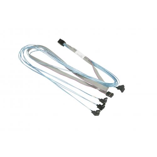 Cablu Supermicro CBL-SAST-0823, MiniSAS - MiniSAS, 0.75m, Blue
