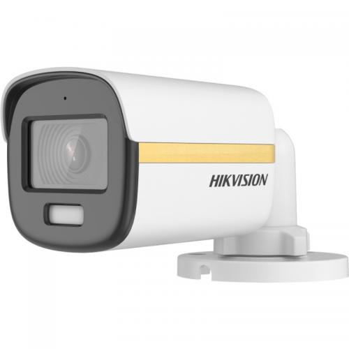 Camera de supraveghere Hikvision Turbo HD Bullet DS-2CE10DFT-FS(2.8mm); 2MP, Color Vu - imagini color pe timp de noapte, senzor: 2 MP CMOS, rezolutie: 1920 × 1080@25fps, iluminare: 0.0005 Lux @ (F1.0, AGC ON), 0 Lux cu lumina alba, lentila fixa: 2.8mm, di