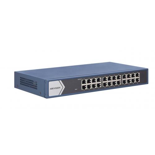Switch 24 porturi Gigabit Hikvision DS-3E1524-EI, L2, Smart Managed, 24 × gigabit RJ45 ports, standard IEEE 802.3, IEEE 802.3u, IEEE 802.3x si IEEE 802.3ab, switching capacity 48 Gbps, packet forwarding 35.712 Mpps, Visualized Topology Management, Network