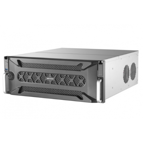 Super NVR 128 canale Hikvision DS-96128NI-I24, 4K, Incoming/outgoing bandwidth: 576 Mbps/512 Mbps, inregistrare: 12 MP,  capability: 3-ch@12 MP (30fps), 5-ch@8 MP (30fps), 6-ch@6 MP (30fps), 10-ch@4 MP (30fps), 20-ch@1080p (30 fps), playback simultan pe 1