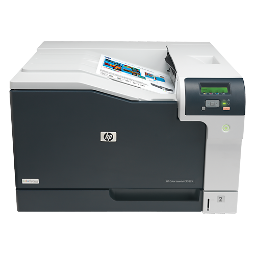 Imprimanta laser color HP Color LaserJet Professional CP5225, dimensiune A3, viteza max 20ppm alb-negru si color, rezolutie 600x600dpi, procesor 540 MHz, memorie 192MB, alimentare hartie 250 coli, 1 tava multifunctionala de 100 de coli, limbaje de printar