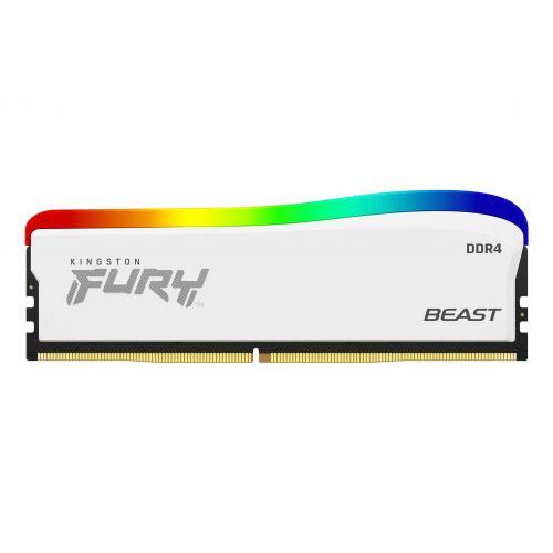 Memorie RAM Kingston , DIMM, DDR4, 8GB, CL18, RGB, 3600MHz Fury Beast White