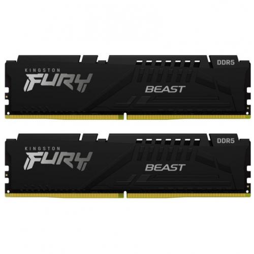 Memorie RAM Kingston Fury Beast, DIMM, DDR5, 32 GB (2x16GB), CL40, 5200 Mhz