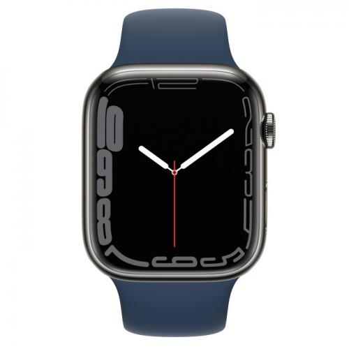Smartwatch Apple Watch Series 7, 1.9inch, curea silicon, Graphite-Abyss Blue