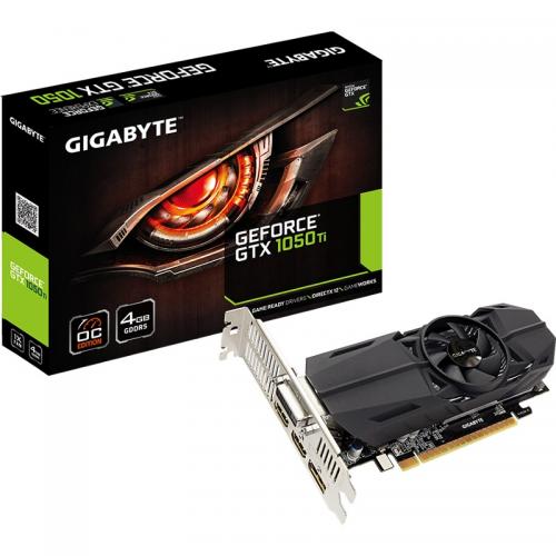 Placa video GIGABYTE GeForce GTX 1050 Ti Low Profile OC, 4GB GDDR5, 128-bit