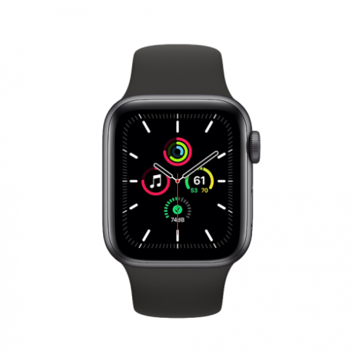 Smartwatch Apple Watch SE, 1.57inch, curea silicon, Gray-Black