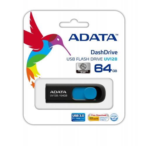 Memorie USB Flash Drive Adata AUV128-64G-RBE, 64GB, USB 3.2, negru