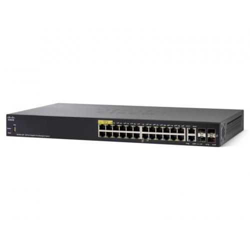 Switch Cisco SG350-28P-K9, 28 porturi, PoE