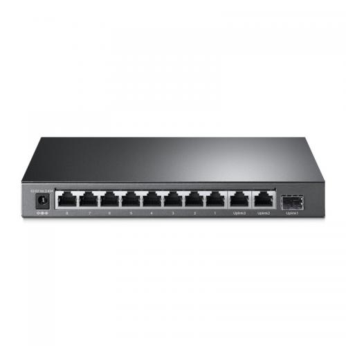 Switch TP-Link TL-SL1311MP, 8-Port 10/100Mbps + 3-Port Gigabit Desktop Switch with 8-Port PoE+, AUTO MDI/MDIX, AUTO Negotiation, Fanless, Packet Forwarding Rate: 5.6544 Mpps, PoE Ports: Ports 1–8. Switching Capacity: 7.6 Gbps.