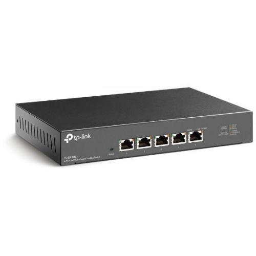 Switch TP-Link TL-SX105, 5 porturi 10G, Desktop, metal, Standarde și Protocoale: IEEE 802.3, 802.3u, 802.3ab, 802.3x, 802.1p, 802.3an, 802.3bz, Interfață: 5 × 100Mbps / 1Gbps / 2.5Gbps / 5Gbps / 10Gbps Porturi, Negociere automată, Auto-MDI / MDIX, Fără ve